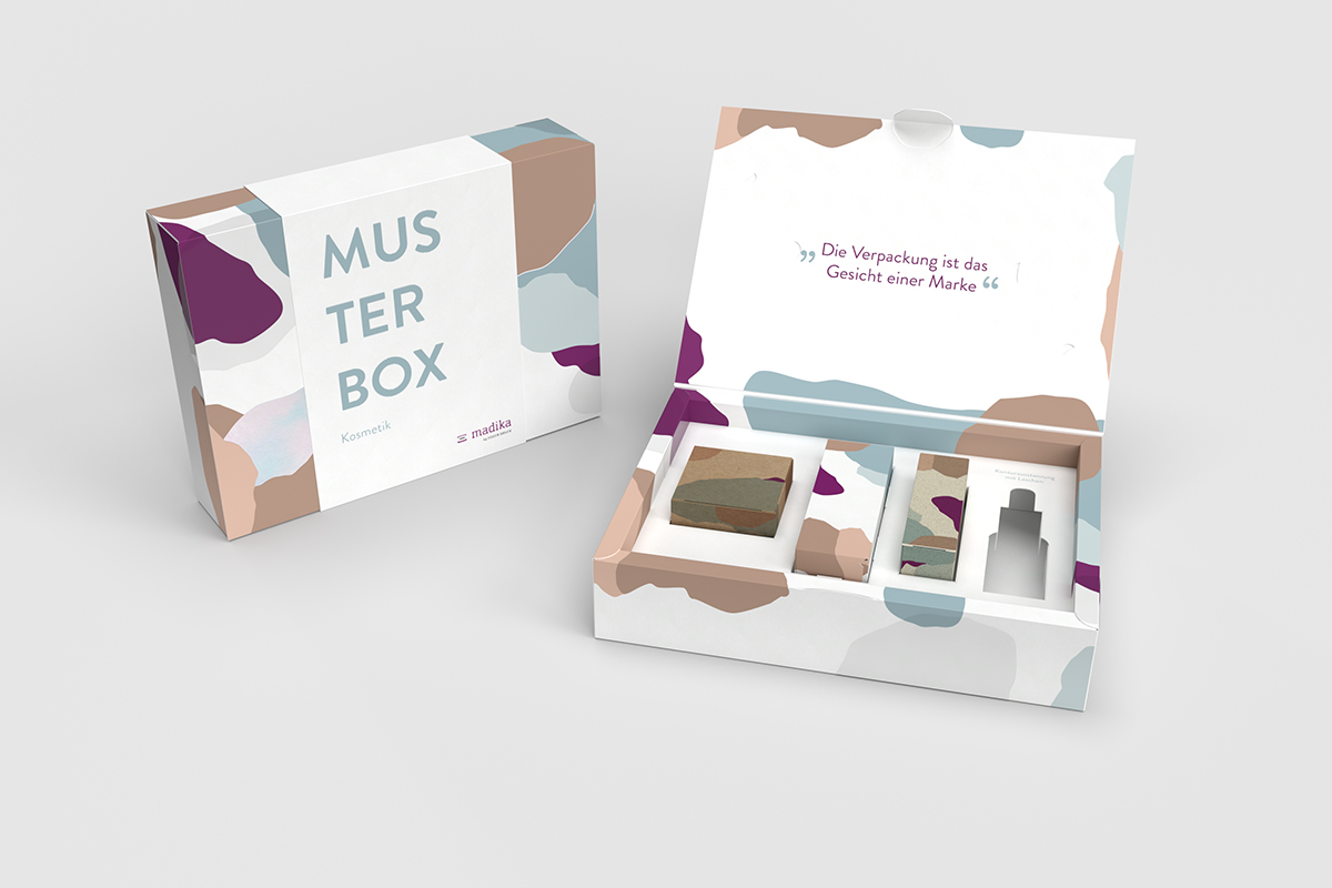 Schachtel-Muster Kosmetik-Musterbox